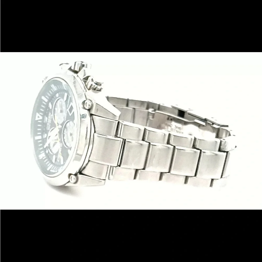 Citizen World Chronograph A-T Mens Chronograph Multi-Function Atomic Time Silver